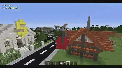 playing minecraft in mrcrayfish town!!!!with mods