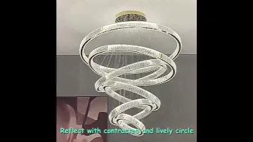 Crystal Ring Chandelier Dinging Room Living Room Bedroom #chandelierlight #lightfixture #chandelier