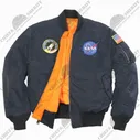 Куртка Alpha Industries NASA MA-1 Flight Jacket, replica blue, купить в интернет-магазине с доставкой по Москве и России