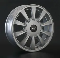 Диск Replica LA HND1 R16 6j 4/114,3 ET46 D67,1 серебро с черной полировкой
