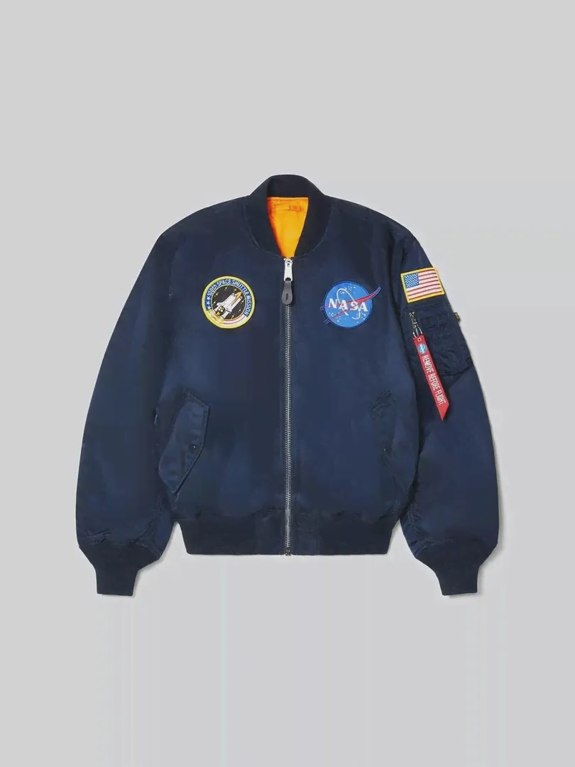 Куртка-бомбер Alpha Industries NASA MA-1 (Replica Blue)-1