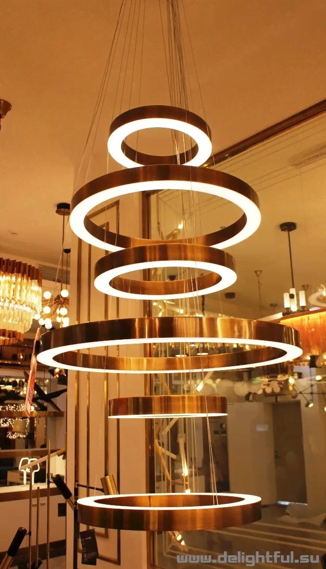 replica Henge light rings chandelier ( 6 rings )-0