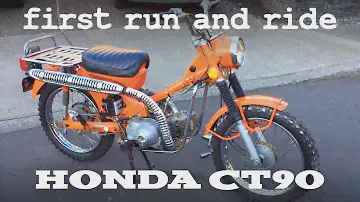 1972 Honda CT90 Trail Motorcycle – first run and ride