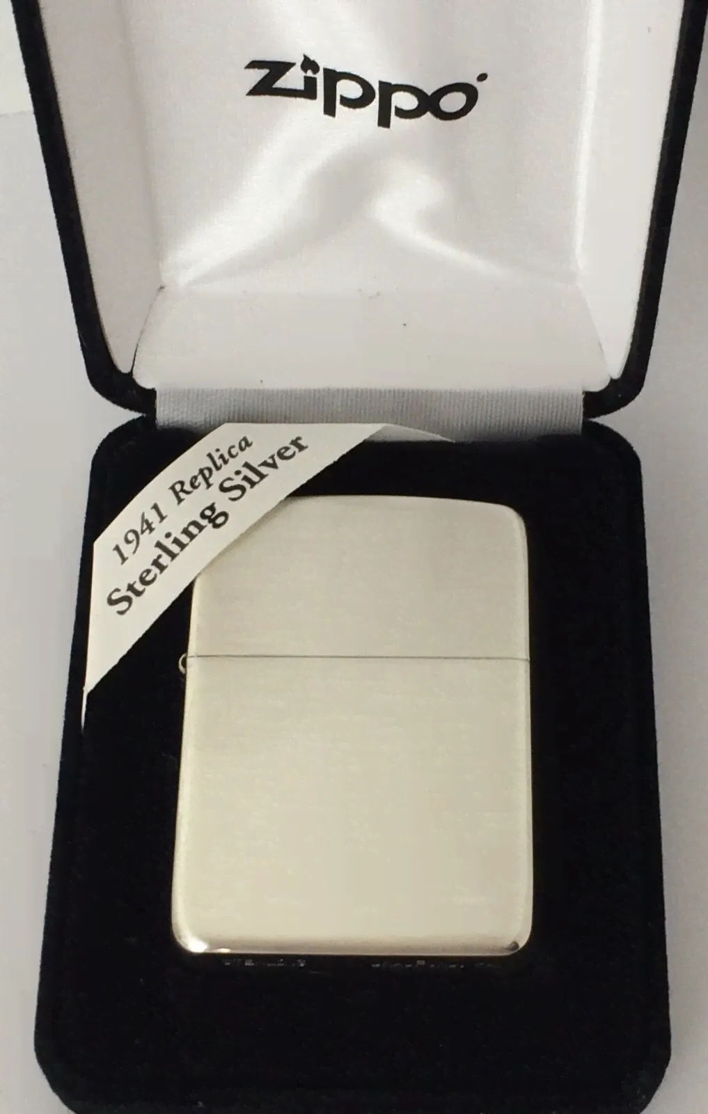 Sterling SIlver Zippo Lighter, Satin Finish, #24, 1941 Replica, New In Box