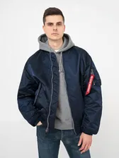 Куртка / Ветровка / Бомбер мужской оверсайз "L-2B Loose" (Replica Blue) Alpha Industries