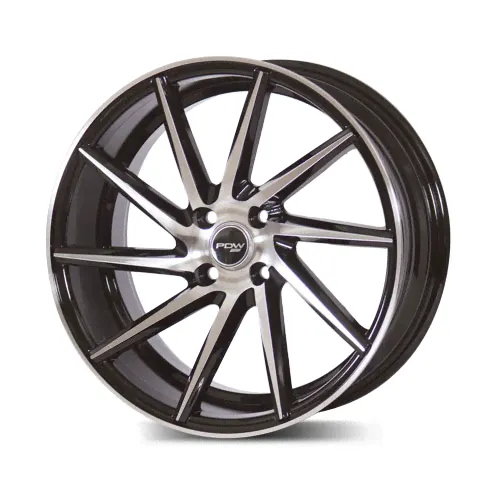 17X7.5 4/100 ET40 D73.1 Replica Vossen CVT Right Gloss Black