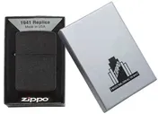 Зажигалка Zippo 28582 Бензиновая 1941 Replica Black Crackle