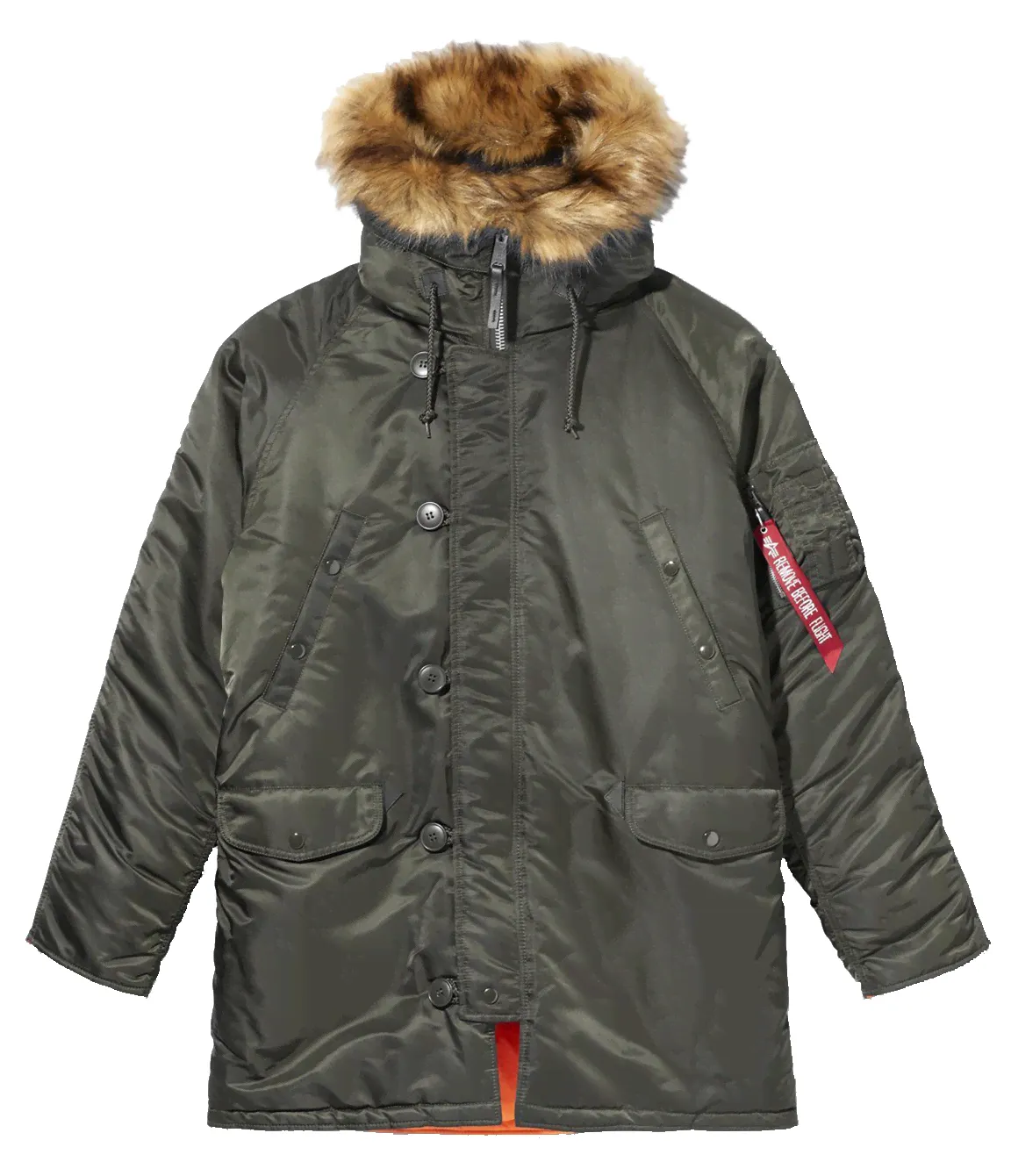 Парка Alpha Industries N-3B Slim Fit Replica Grey (серая)-0