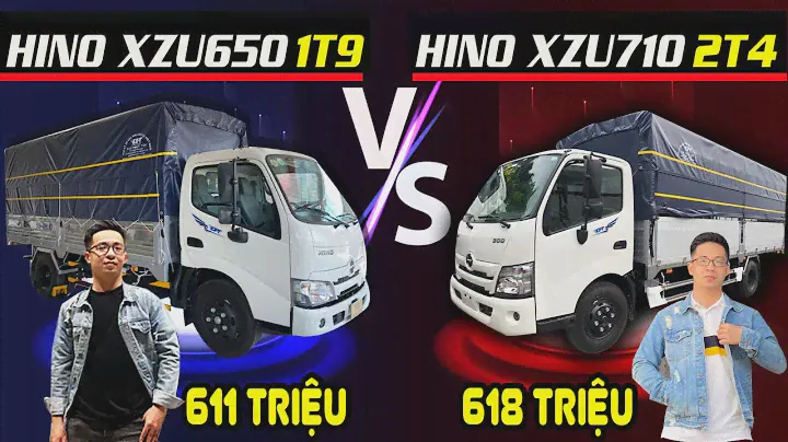 Nên Mua Xe Tải Hino 1.9 Tấn Hay 2.4 Tấn ? | So Sánh Xe Hino XZU650 1T9 và Hino XZU710 2T4 Mui Bạt