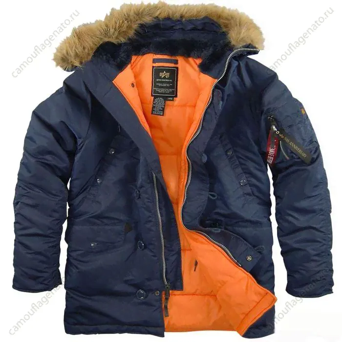 Куртка Alpha Industries N-3B Parka Slim Fit Replica Blue XS (44)