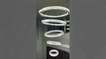 Modern Customized Pendant Light Led Crystal Ring Chandelier