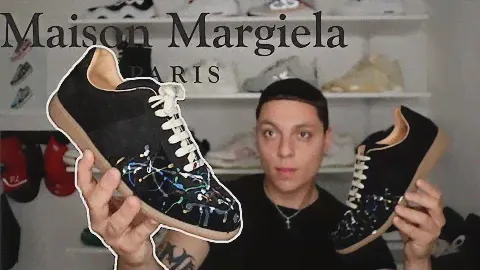 IAN BROUGHT THEM BACK? Maison Margiela Black Gum Sole Paint Splatter Sneaker (Review) + ON FOOT