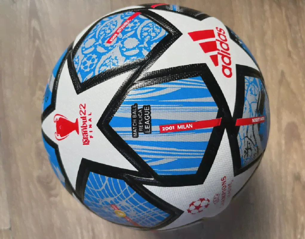 Мяч футбольный ADIDAS Istanbul 22 match ball replica league Серый синий (art.: 3920bf2d67d47)-4