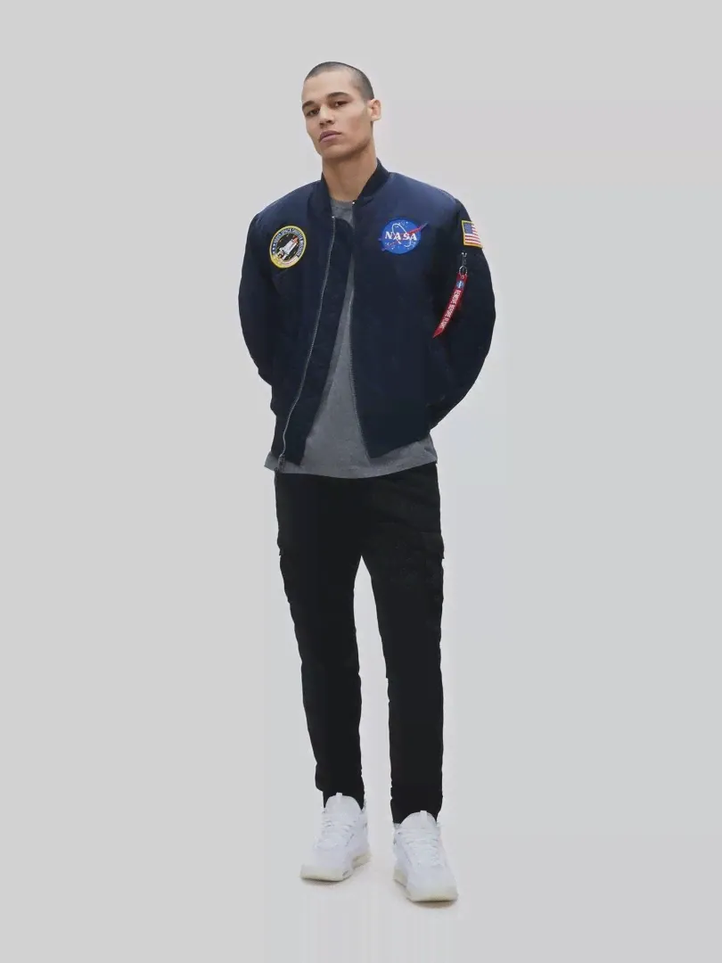 Куртка-бомбер Alpha Industries NASA MA-1 (Replica Blue)-3
