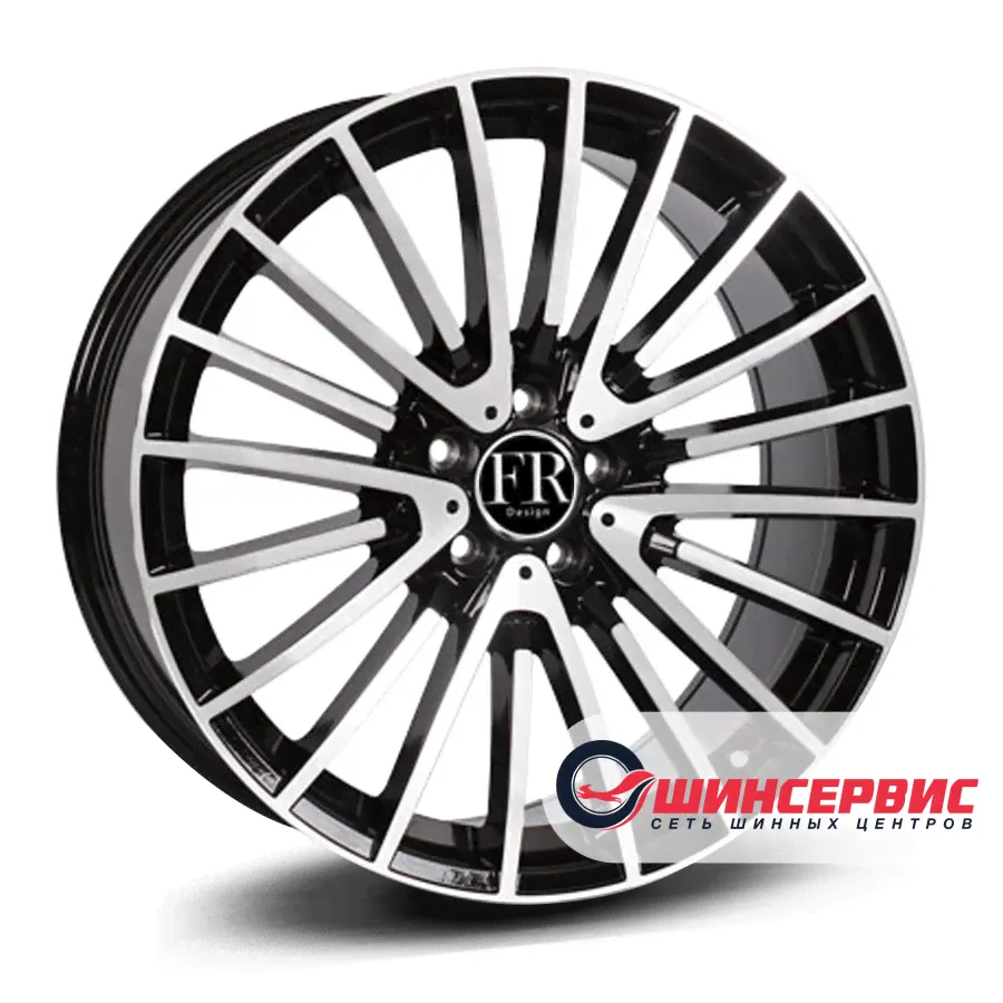 Купить литой диск Replica FR MR275 черный с полированной лицевой поверхностью 20"x9J PCD 5x112 ЕТ 57 ЦО 66,6 в Москве и области в интернет-магазине ШИНСЕРВИС-0