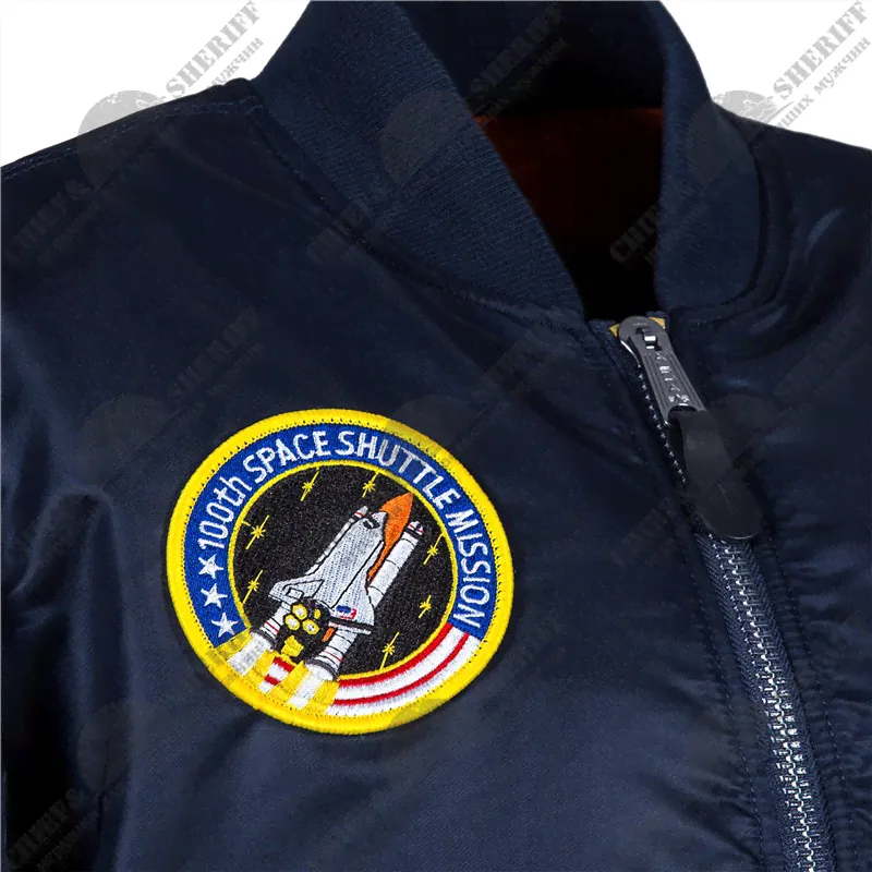 Куртка Alpha Industries NASA MA-1 Flight Jacket, replica blue, купить в интернет-магазине с доставкой по Москве и России-2