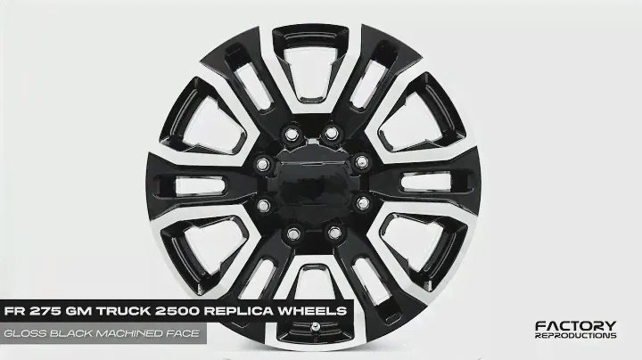 FR 275 – GM TRUCK 2500 REPLICA WHEELS | Gloss Black Machined Face