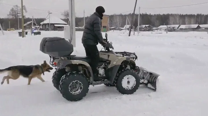Огребли немного... Linhai-Yamaha D300 4*4 отвал Rival