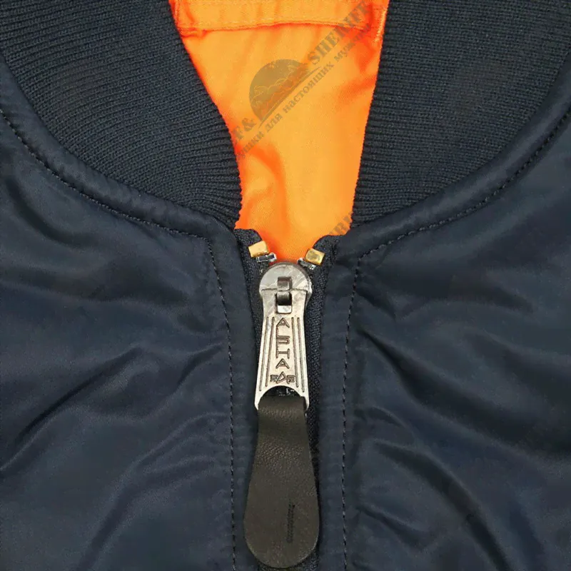 Куртка Alpha Industries NASA MA-1 Flight Jacket, replica blue, купить в интернет-магазине с доставкой по Москве и России-2