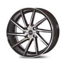 17X7.5 4/100 ET40 D73.1 Replica Vossen CVT Right Gloss Black