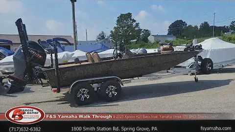 2025 Xpress H20 Bass boat, Yamaha Vmax 175 SHO.  Thanks Josh! F & S Yamaha, Hanover PA