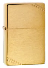 Zippo Vintage Brushed Brass, 1937 Replica Lighter, 240, New In Box